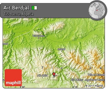 Physical Map of Aït Berdjal