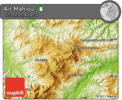 Physical Map of Aït Mahiou