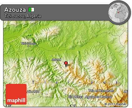 Physical Map of Azouza