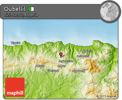Physical Map of Oubellil