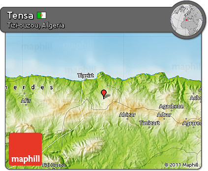 Physical Map of Tensa