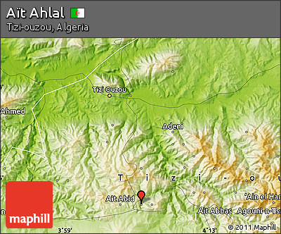 Physical Map of Aït Ahlal