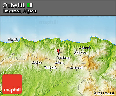 Physical Map of Oubellil
