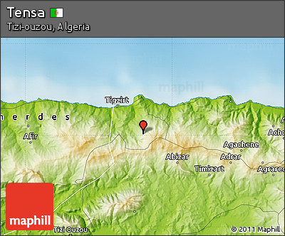 Physical Map of Tensa