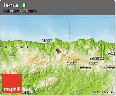 Physical Map of Tensa