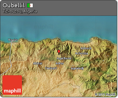 Satellite Map of Oubellil