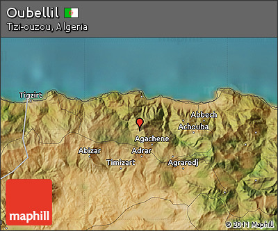 Satellite Map of Oubellil