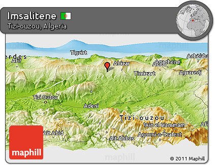 Physical Panoramic Map of Imsalitene