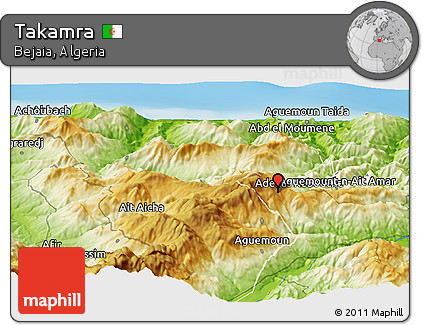 Physical Panoramic Map of Takamra