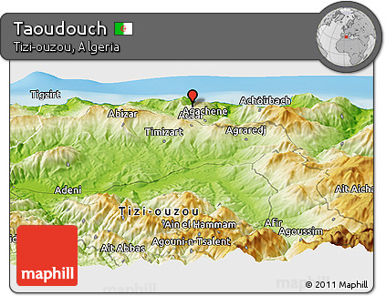 Physical Panoramic Map of Taoudouch
