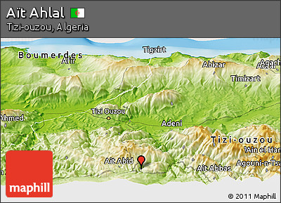 Physical Panoramic Map of Aït Ahlal