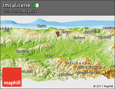 Physical Panoramic Map of Imsalitene