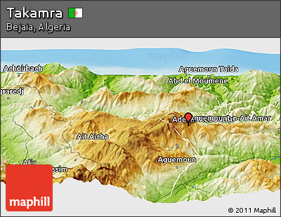 Physical Panoramic Map of Takamra