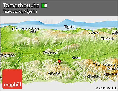 Physical Panoramic Map of Tamarhoucht