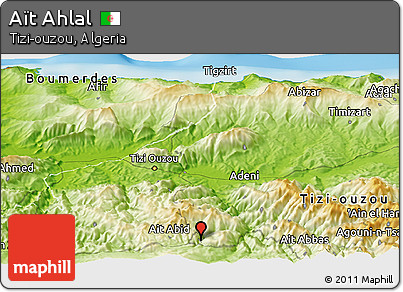Physical Panoramic Map of Aït Ahlal