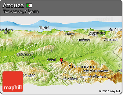 Physical Panoramic Map of Azouza
