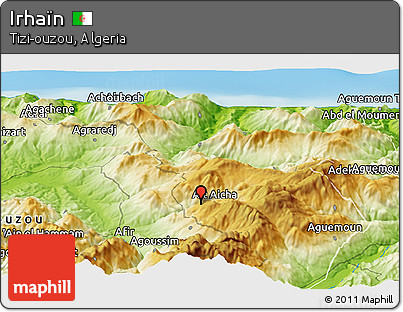 Physical Panoramic Map of Irhaïn