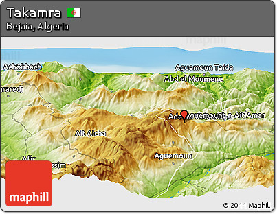 Physical Panoramic Map of Takamra