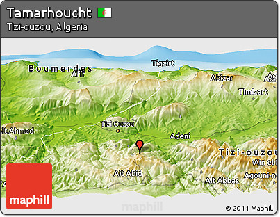Physical Panoramic Map of Tamarhoucht