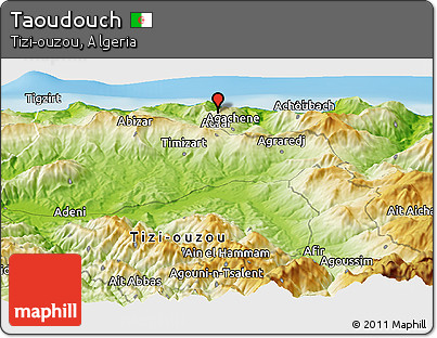 Physical Panoramic Map of Taoudouch