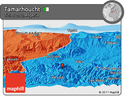 Political Panoramic Map of Tamarhoucht