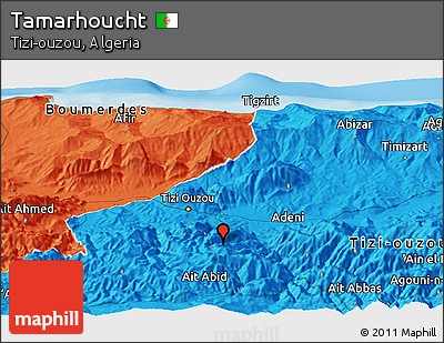Political Panoramic Map of Tamarhoucht