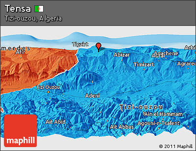Political Panoramic Map of Tensa