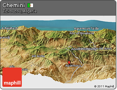 Satellite Panoramic Map of Chemini