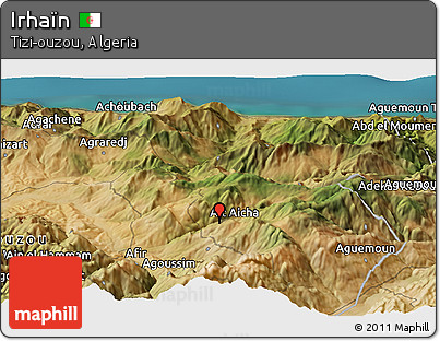 Satellite Panoramic Map of Irhaïn
