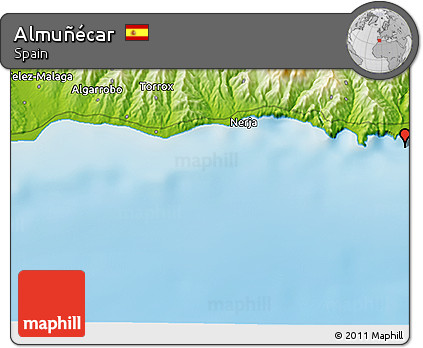 Physical 3D Map of Almuñécar