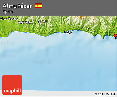 Physical 3D Map of Almuñécar