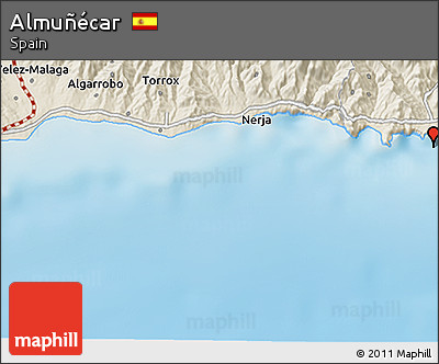 Shaded Relief 3D Map of Almuñécar