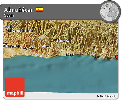 Satellite Panoramic Map of Almuñécar