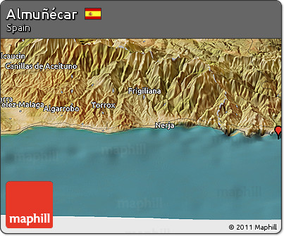 Satellite Panoramic Map of Almuñécar