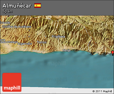 Satellite Panoramic Map of Almuñécar