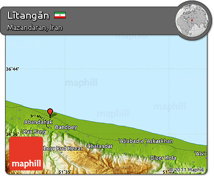 Physical Map of Lītangān