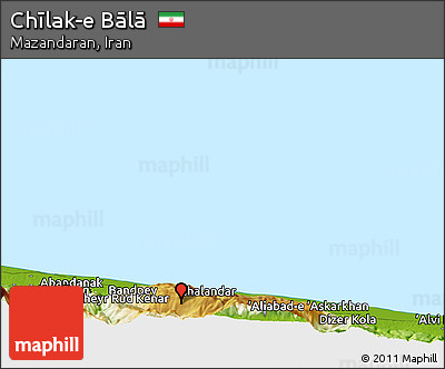 Physical Panoramic Map of Chīlak-e Bālā