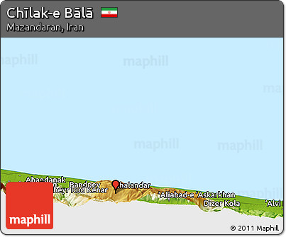 Physical Panoramic Map of Chīlak-e Bālā