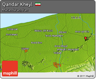 Physical 3D Map of Qandar Kheyl