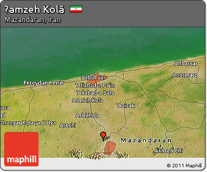 Satellite 3D Map of Ḩamzeh Kolā