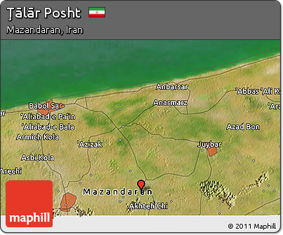 Satellite 3D Map of Ţālār Posht