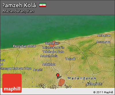 Satellite 3D Map of Ḩamzeh Kolā