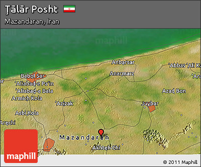 Satellite 3D Map of Ţālār Posht