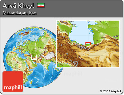 Physical Location Map of Arvā Kheyl