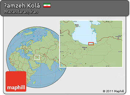 Savanna Style Location Map of Ḩamzeh Kolā