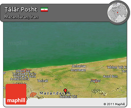 Satellite Panoramic Map of Ţālār Posht