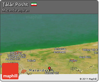 Satellite Panoramic Map of Ţālār Posht