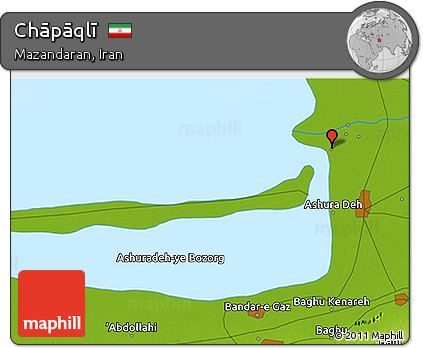 Physical 3D Map of Chāpāqlī