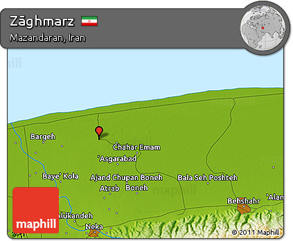 Physical 3D Map of Zāghmarz