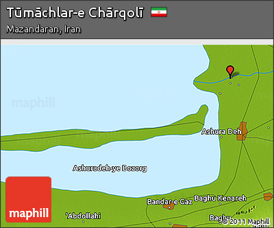Physical 3D Map of Tūmāchlar-e Chārqolī